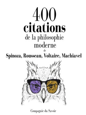 cover image of 400 citations de la philosophie moderne